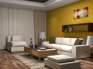 living room interior 3D 모델