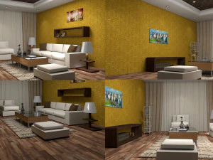 living room interior 3D Model