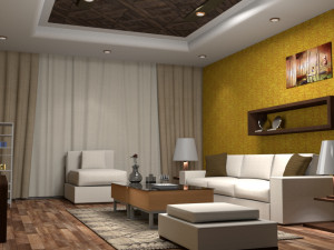living room interior Modèle 3D