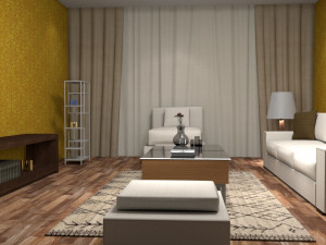living room interior Modèle 3D