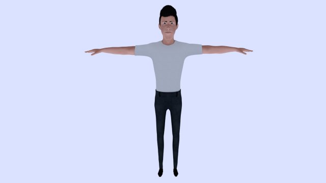 cartoonish man character 3D Model .c4d .max .obj .3ds .fbx .stl .blend 