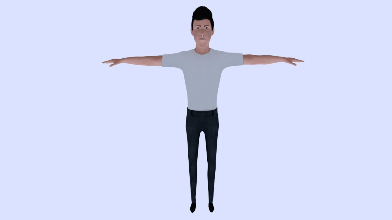 cartoonish man character 3D Model .c4d .max .obj .3ds .fbx .stl .blend 