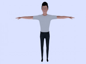 cartoonish man character 3D 모델