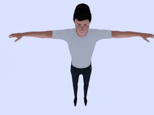 cartoonish man character 3D Model