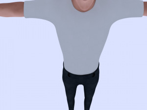 cartoonish man character 3D Model