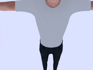 cartoonish man character 3D Model