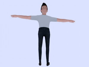 cartoonish man character 3D Model