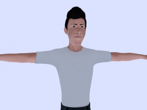cartoonish man character 3D Model