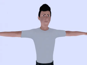 cartoonish man character 3D Model