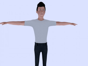 cartoonish man character 3D Model