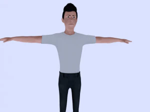 cartoonish man character 3D Model