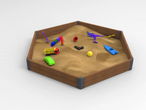 mainan kotak pasir Model 3D