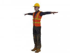 Construction worker 3D Model