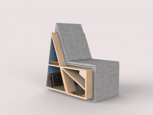 bookshelf chair 3D-Modell