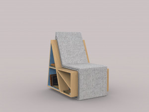 bookshelf chair Modelo 3D