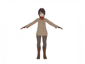 anime girl 3D Model