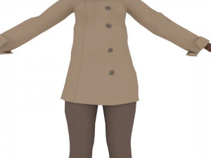 аниме девушка 3D Модель