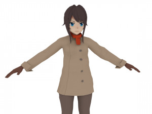 anime girl 3D Model