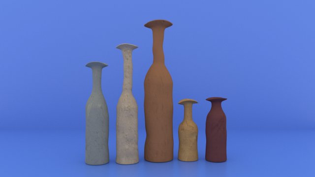 mexican vases Modelo 3D .c4d .max .obj .3ds .fbx .stl .blend 