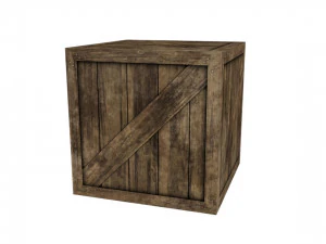 wooden cube 3D Model