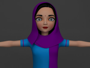 cartoon women 3D 모델
