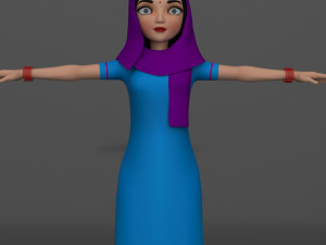 cartoon women 3D 모델