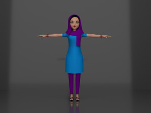 cartoon women 3D 모델