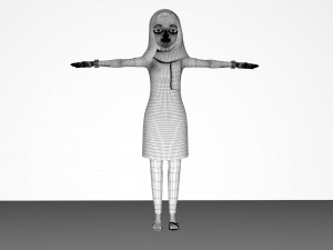 cartoon women 3D 모델