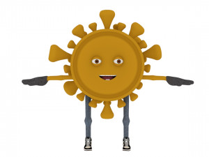 techno covid speaker cartoon Model 3D
