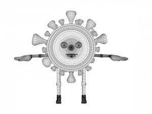 techno covid speaker cartoon Modèle 3D