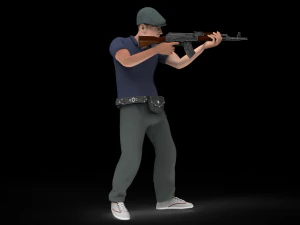 Game Character men 3D Model