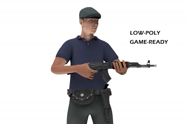 Game Character men 3Dモデル .c4d .max .obj .3ds .fbx .stl .blend
