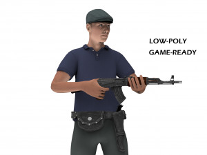 Game Character men 3D Model