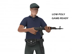 Uomini dei personaggi del gioco Modello 3D