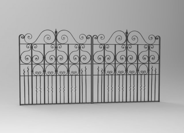 Large Gate Modello 3D .c4d .max .obj .3ds .fbx .stl .blend 