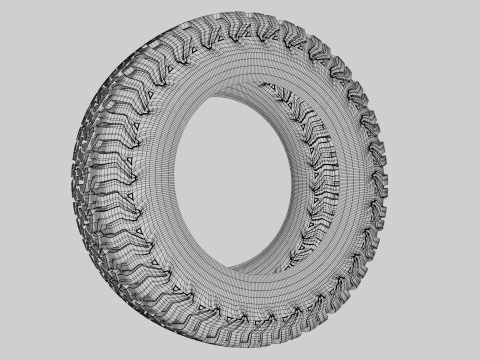 BF Goodrich All Terrain Offroad Tire 3D Model