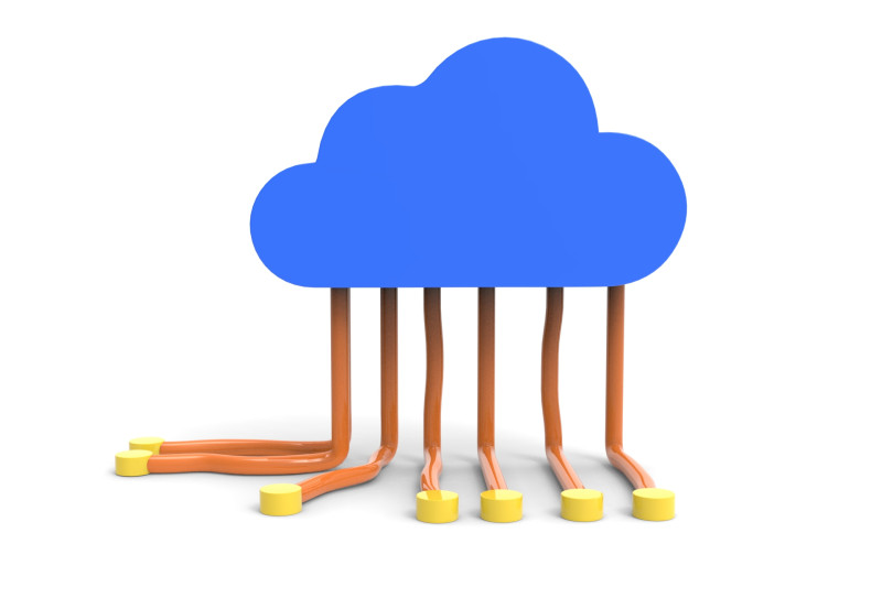 Cloud Network 3D Icon 3D Model .c4d .max .obj .3ds .fbx .stl .blend 