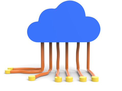 Cloud Network 3D Icon 3D Model