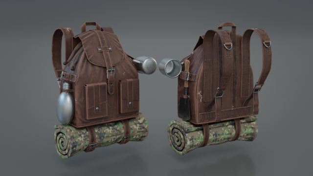 backpack 3D 模型 .c4d .max .obj .3ds .fbx .stl .blend 