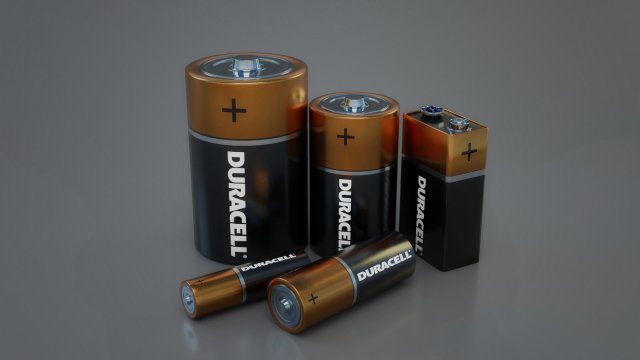 batteries Model 3D .c4d .max .obj .3ds .fbx .stl .blend
