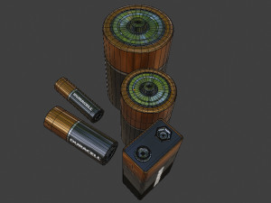 batteries Model 3D