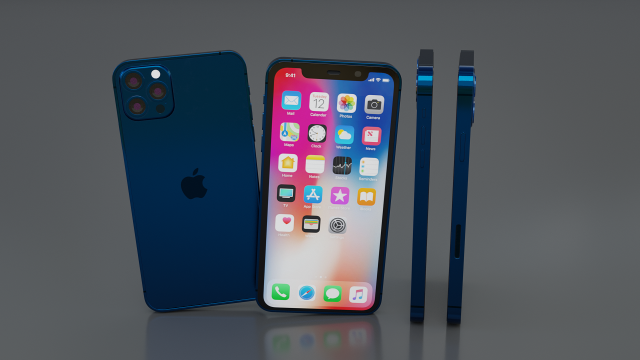 iphone 12 pro max 3D Модель .c4d .max .obj .3ds .fbx .stl .blend 