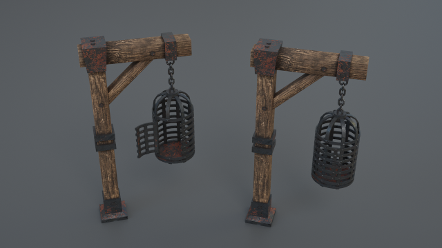 metal cage 3D Модель .c4d .max .obj .3ds .fbx .stl .blend 