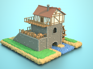 water mill 3D Model