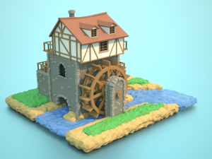 water mill 3D Model