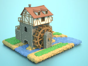 water mill 3D Model