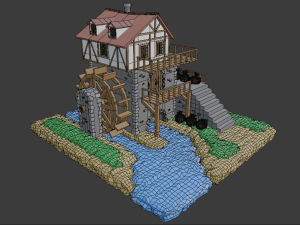 water mill 3D Model