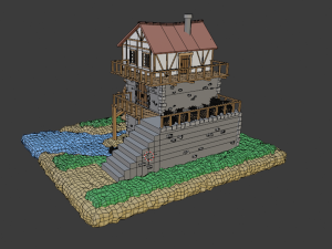 water mill 3D Model