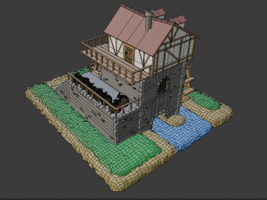 water mill 3D Model