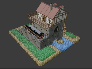 water mill 3D Model
